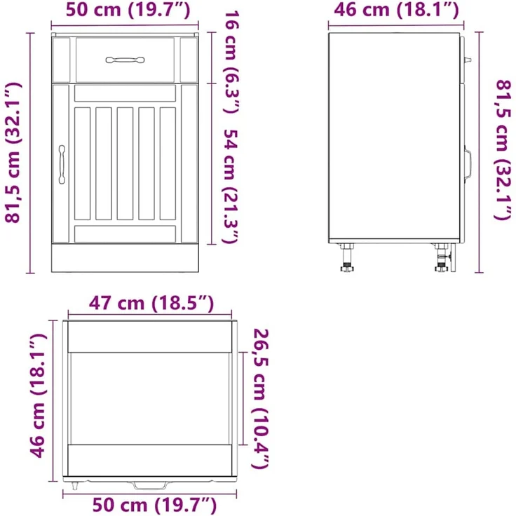vidaXL Küchen-Unterschrank Lucca Weiß Holzwerkstoff 853717 – Bild 12