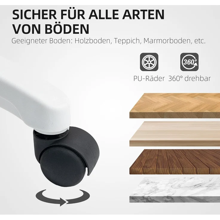 HOMCOM Bürostuhl (Computerstuhl, 1 St), hochklappbare Armlehnen – Bild 9