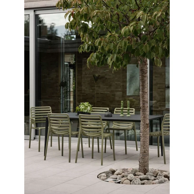 Gartenesstisch Nimes aus Aluminium, modern, schwarz, rechteckig, für 6–8 Personen – Bild 8