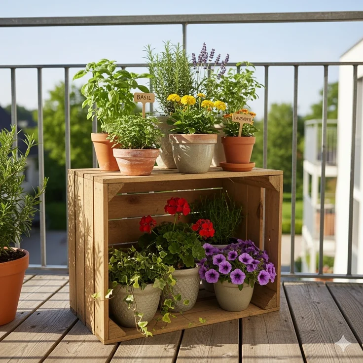 Obstkisten 9er Set 50 x 40 x 30cm Vintage Natur – Bild 6