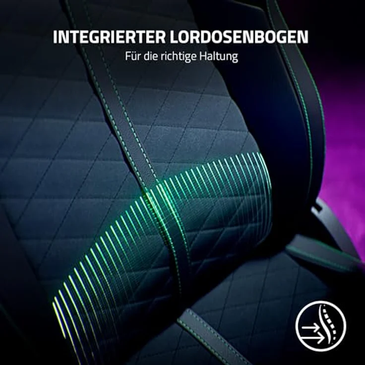 Razer 'Enki' Bürotuhl mit Stahlrahmen, Kunstleder/Stahl schwarz, (131-141) x 68x67 cm – Bild 6