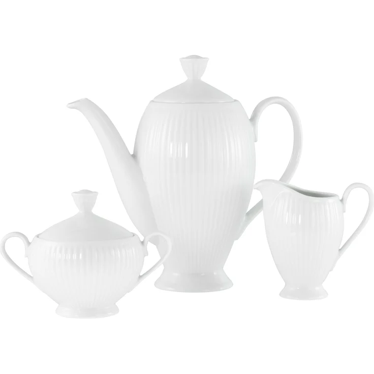 CreaTable Valencia Weiss, Kaffeegarnitur 3-tlg – Bild 1