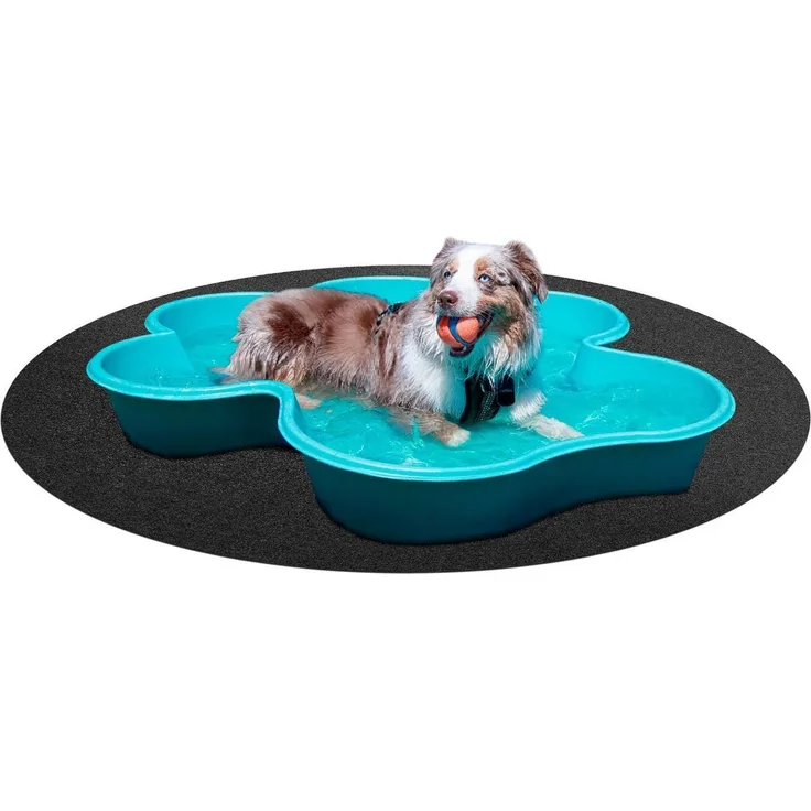 misento Outdoorteppich Poolteppich, rund, Höhe: 4 mm, mit Noppen zur Drainage, pflegeleicht, strapazierfähig