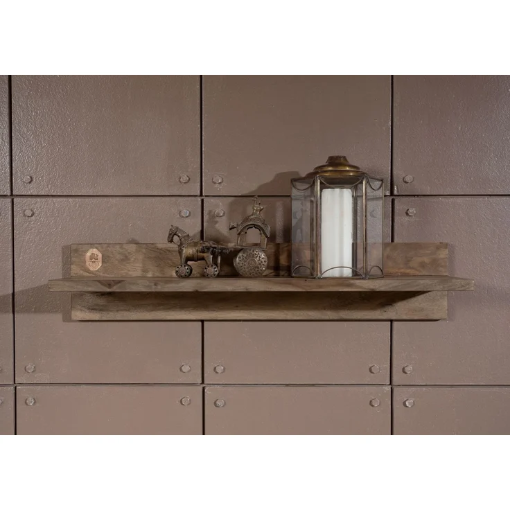 Wandregal Sheesham 66x25x20 grau geölt NATURE GREY #0108 – Bild 3