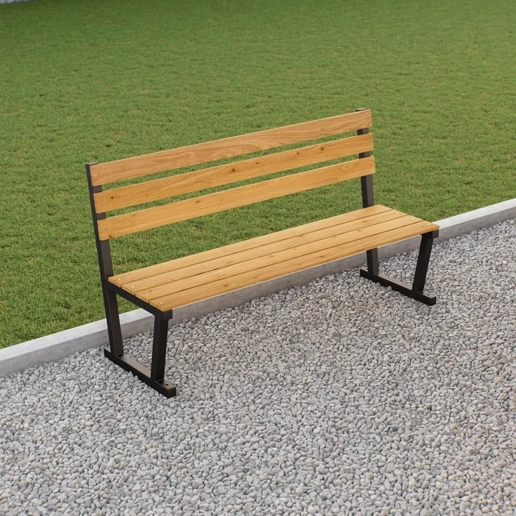 QLS Gartenbank Bankbeine BERLIN (Set 2 Stück, pulverbeschichtet), Bankgestell Bankfüße Beine aus Stahl schwarz – Bild 2