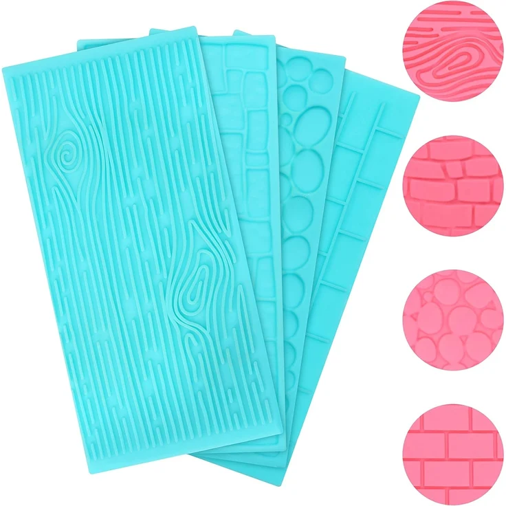 Kurtzy Vorratsdose Silikonformen für Fondant und Schokolade - 4er Set, Kunststoff, (1-tlg) – Bild 1