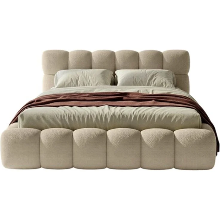 thematys Polsterbett CLOUD mit Bettkasten 180x200cm, Ohne Matratze, Davis, Kreme – Bild 6