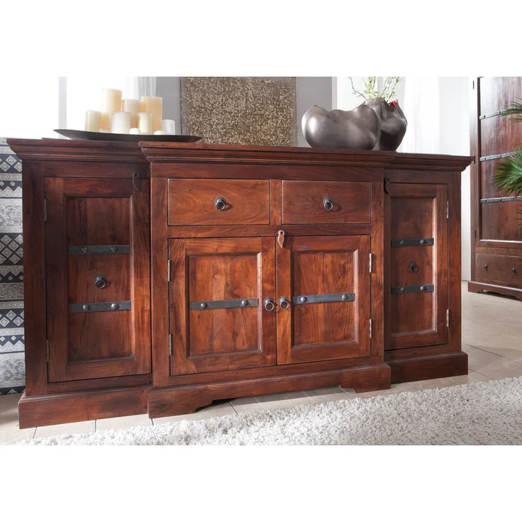 Sideboard Akazie 160x45x85 nougat lackiert OXFORD #902 – Bild 3