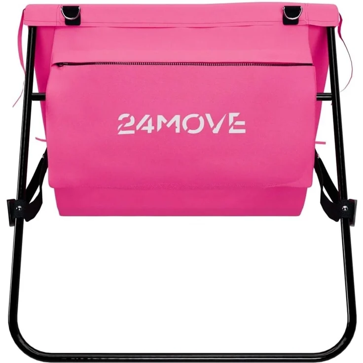 24MOVE Strandmatten Natal 2er Set mit Rückenlehne, rosa, 180x54 cm | 2 klappbare Strandliegen mit verstellbarer Rückenlehne, je 120x54 cm Liegefläche, Tragegurt und Reißverschlusstasche – Bild 9