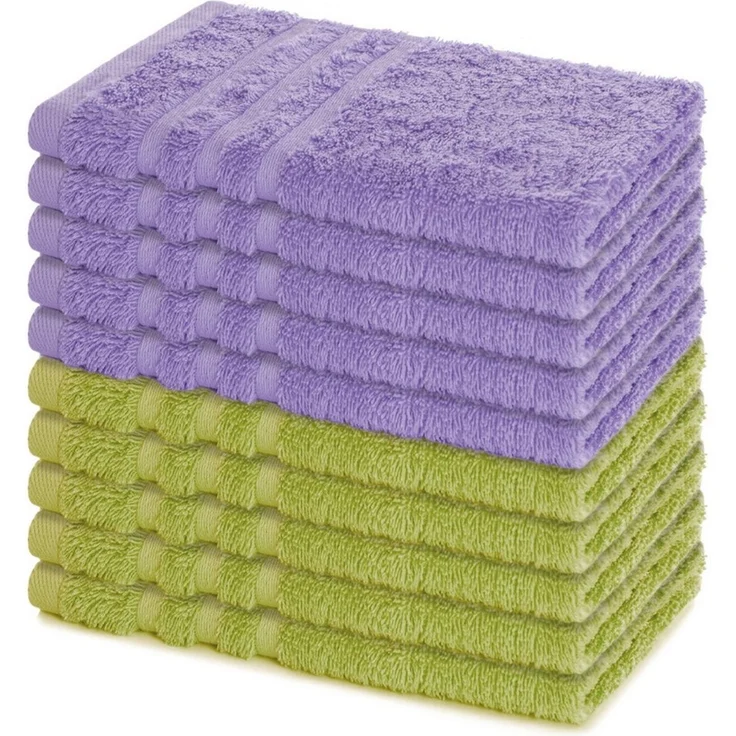 Lavea Gästehandtücher 30x50 cm, 10er Set Gästehandtuch, Elena-Frottee Handtuch, Gästetuch, (Set, 10-St), 500 g/m² Frottier, weich & saugstark, pflegeleicht – Bild 1