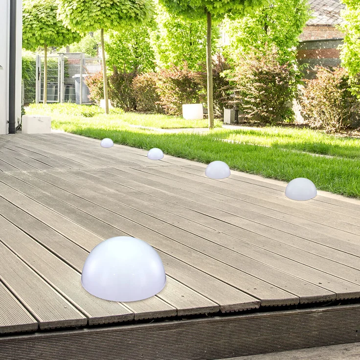 2er Set Moderne LED Halbkugel Solarleuchte für den Garten – Bild 6