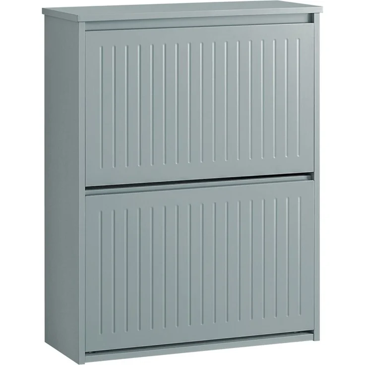 SoBuy FSR165-K-HG Schuhschrank, MDF, Lackiert, Grau, 60 x 120 x 25 cm – Bild 1