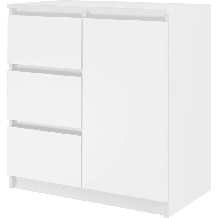 ibonto NACHTKOMMODE MATTWEISS 40x80x75cm (H 75 x T 40 x B 80 cm) – Bild 1