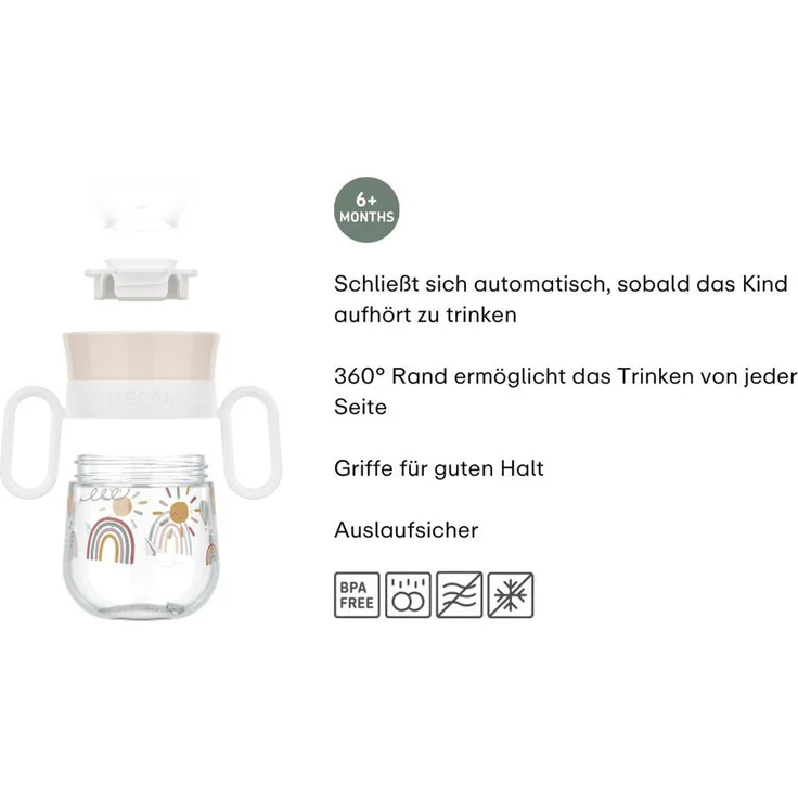 Mepal MIO 360° Trinklernbecher 200 ml Sunshine & Rainbow (2025) – Bild 3