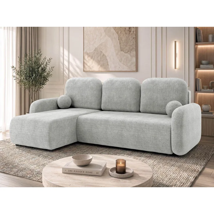 Mirjan24 Ecksofa Gizefa (Farbe: Crem 81), 89 x 147 x 233 cm