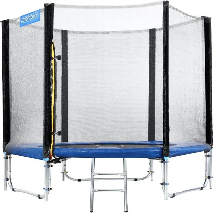 Monzana Trampolin Ø 244 cm Komplettset inkl. Sicherheitsnetz Leiter Randabdeckung & Zubehör Kindertrampolin Gartentrampolin