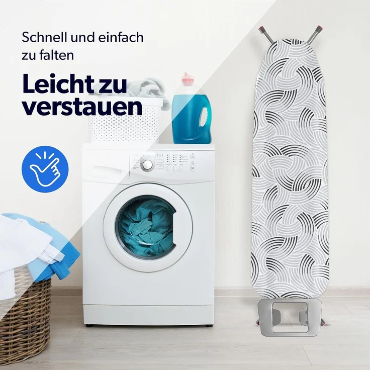 KADAX Bügelbrett mit Halter Eisen klappbar Standard 114x34cm – Bild 4