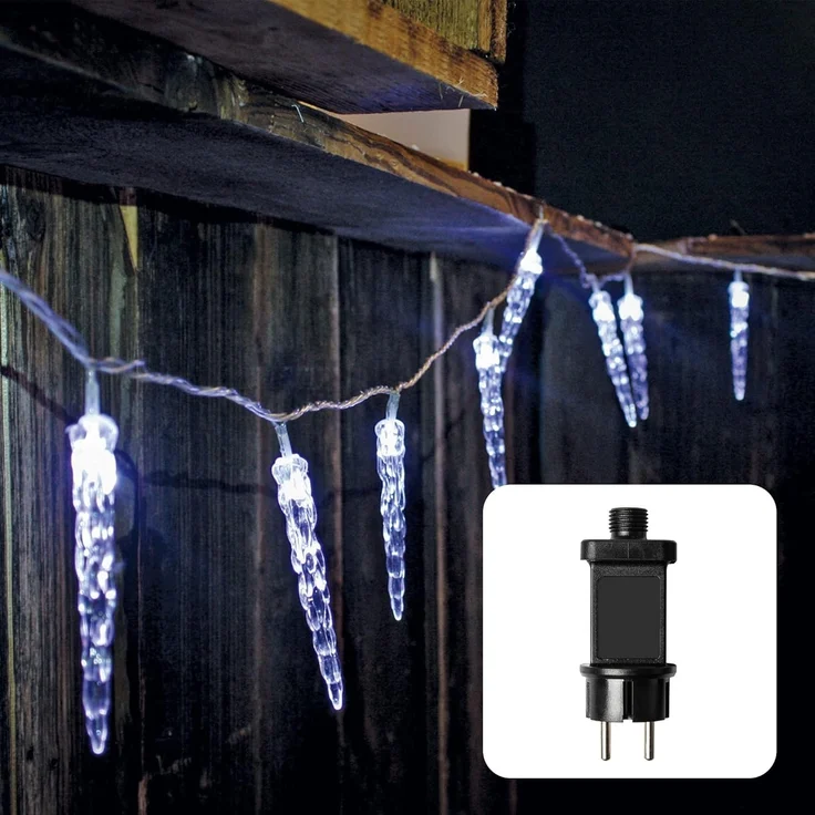 Hellum LED-Eiszapfen-Lichterkette 40-tlg. cws außen 564433 – Bild 5