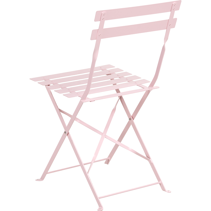 Gartenmöbel Set 4-Sitzer FIORI klappbar Metall Pastellrosa – Bild 6
