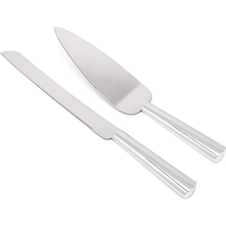 Zilverstad Tortenheber mit Messer Smooth versilbert 7528261, 7528261