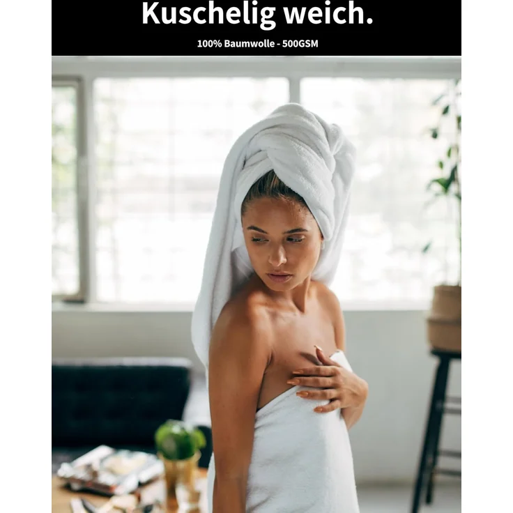 1x Badetuch + 2X Duschtuch + 4X Handtuch + 8X Gästetuch | Rot | 100% Baumwolle Frottier | Oeko-TEX® Standard 100 | Premium Qualität 500 g/m² – Bild 3