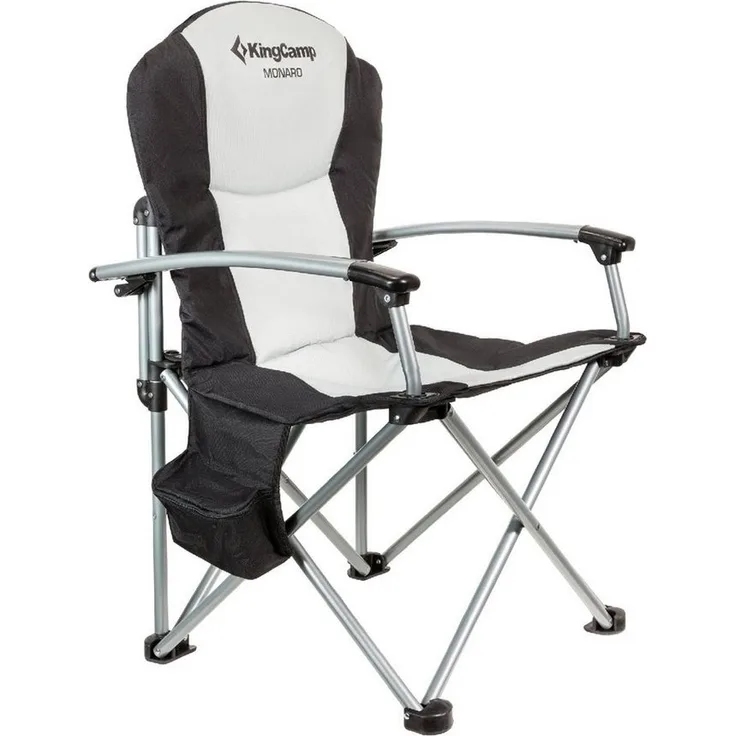 KingCamp Campingstuhl Camping Falt Stuhl Hochlehne Klapp, Sessel Garten Angel Kühltasche 160kg