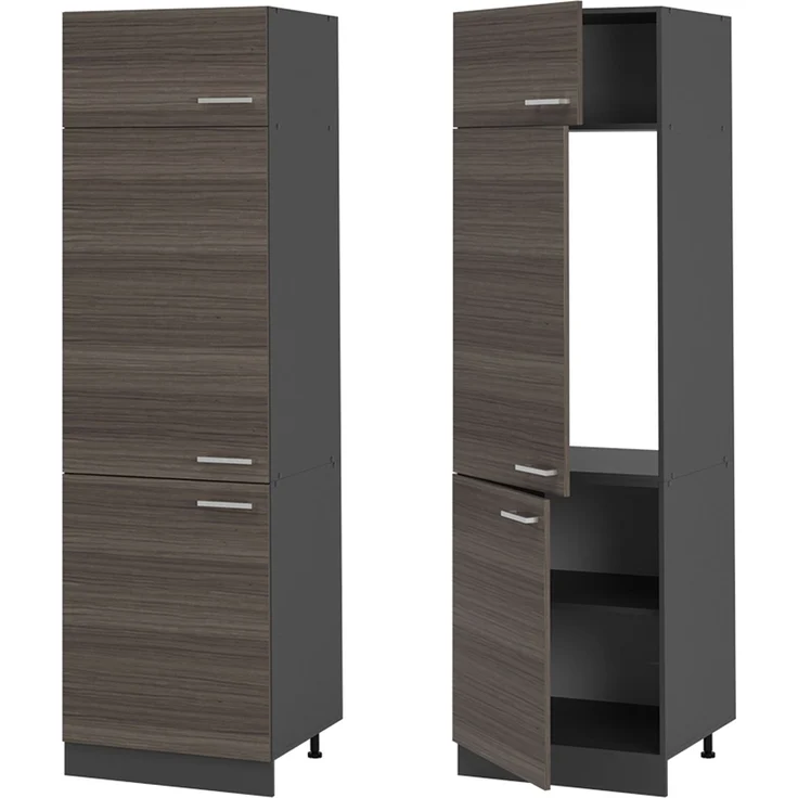 Kühlumbauschrank R-Line Edelgrau 60 cm Vicco – Bild 5