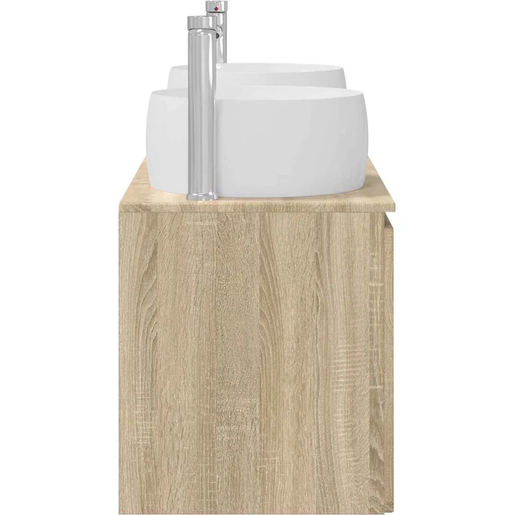 vidaXL Badezimmerschrank-Set 3 stk. Sonoma-Eiche 129 x 44,5 x 80 cm 3405719 – Bild 7