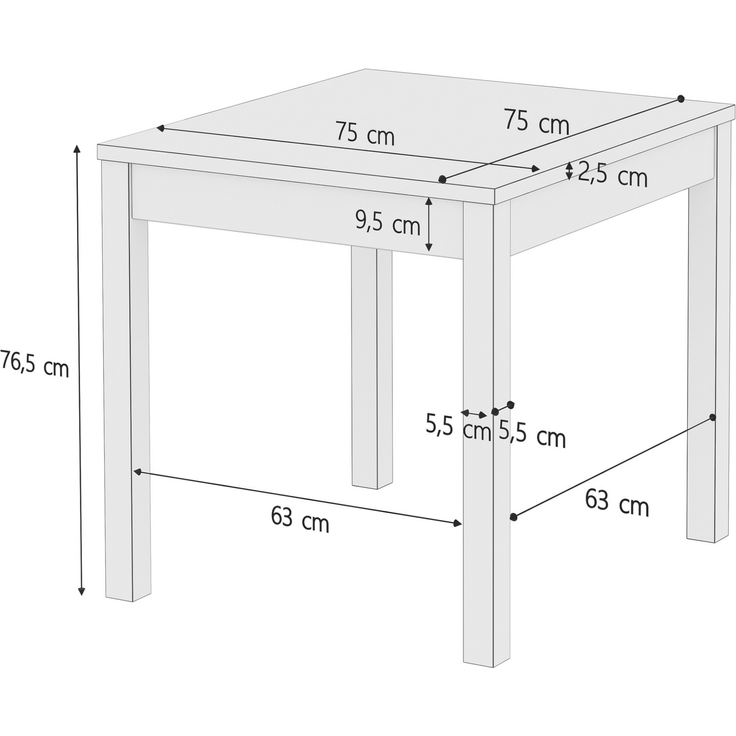 Essecke mit Tisch und 2 Stühle Kiefer natur Massivholz 90.70-50 B -Set 21 – Bild 11