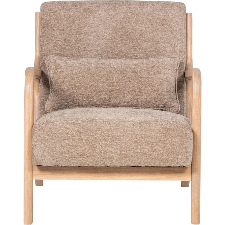 Sessel Mark - Chenille-Stoff Sand, Gestell Natur – Bild 3