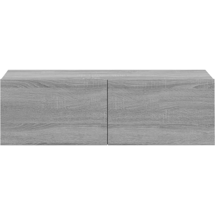 4-tlg. TV-Schrank, Fernsehschrank Grau Sonoma Holzwerkstoff – Bild 6