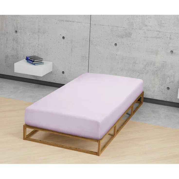 biberna Feinjersey-Spannbetttuch, 100 % Baumwolle, flieder, 1x 180x200 cm - 200x200 cm – Bild 3