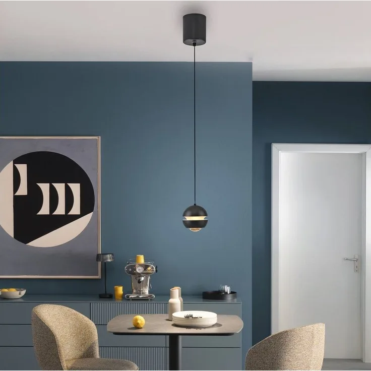 SCHÖNER WOHNEN-Kollektion LED Pendelleuchte LED Pendellampe LINI, höhenverstellbar, 1x LED Board, warmweiß, Comfort Lift höhenverstellbar, Lichtfarbe warmweiß