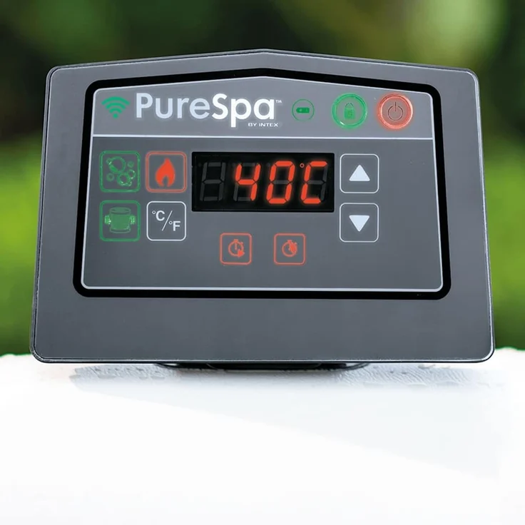 Intex Whirlpool "Pure Spa Bubble Massage Greywood Deluxe", Ø 196x71 cm – Bild 6