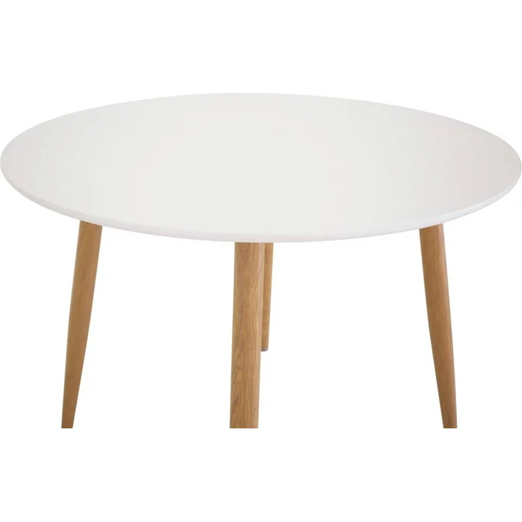 Venture Home Esstisch, Esszimmertisch, MDF, Stahlbeine, rund, stilvoll, klassisch – Bild 3