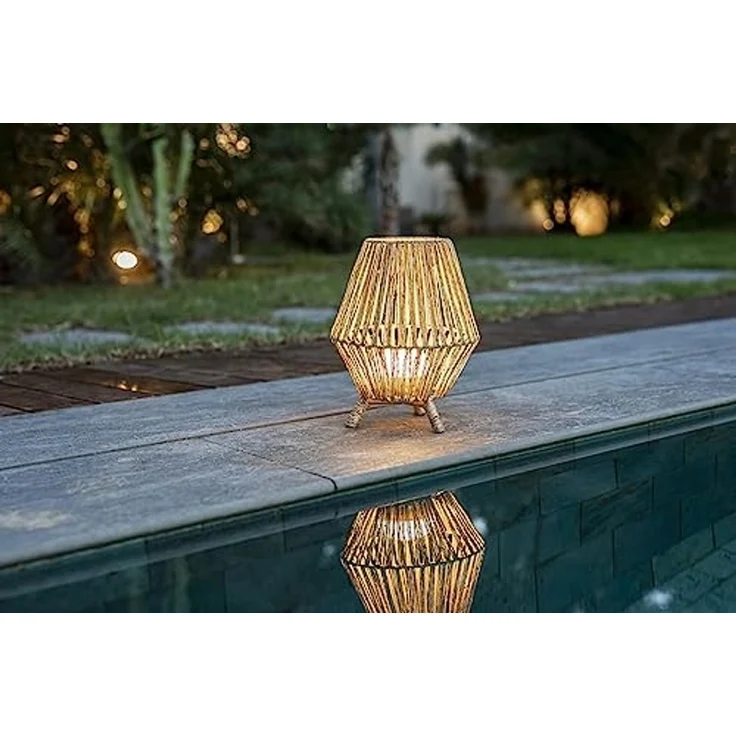 New Garden LED-Tischleuchte Sisine 30 Recharge, kabellose Tischleuchte, Warmweiß, Braun, 25,5 x 32,5 cm – Bild 2