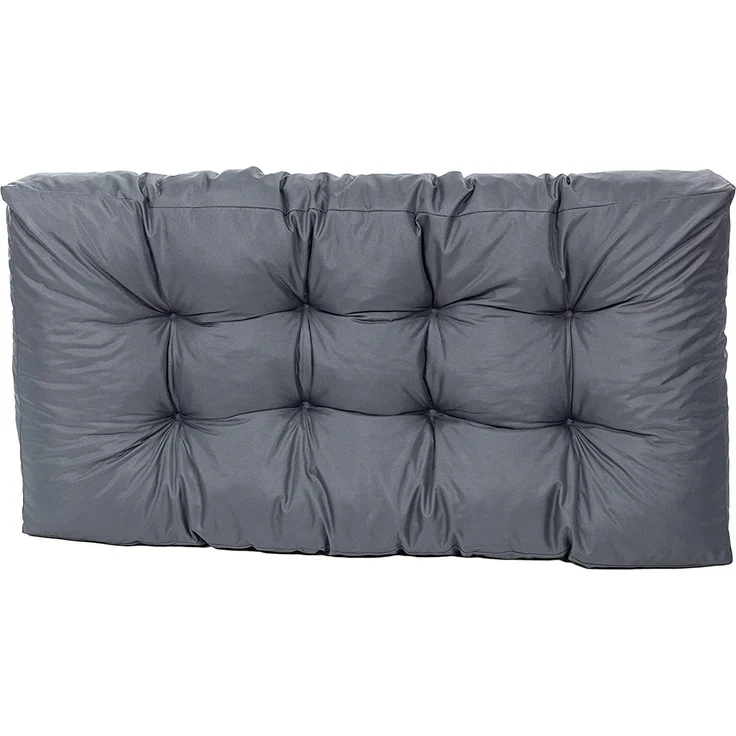 TexDeko® Garden Palettenkissen wasserabweisend UV - beständig Premium Sitzkissen gesteppt 120 x 40 x 18 cm Palettenauflage für Europaletten Palettenmöbel Palettenpolster (Grau)