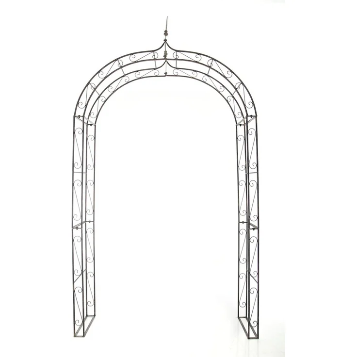 Rosenbogen WISMAR - 147x37x264cm, Metall, Bronze | Rankhilfe Rosen Rankgitter Gartendekoration – Bild 2