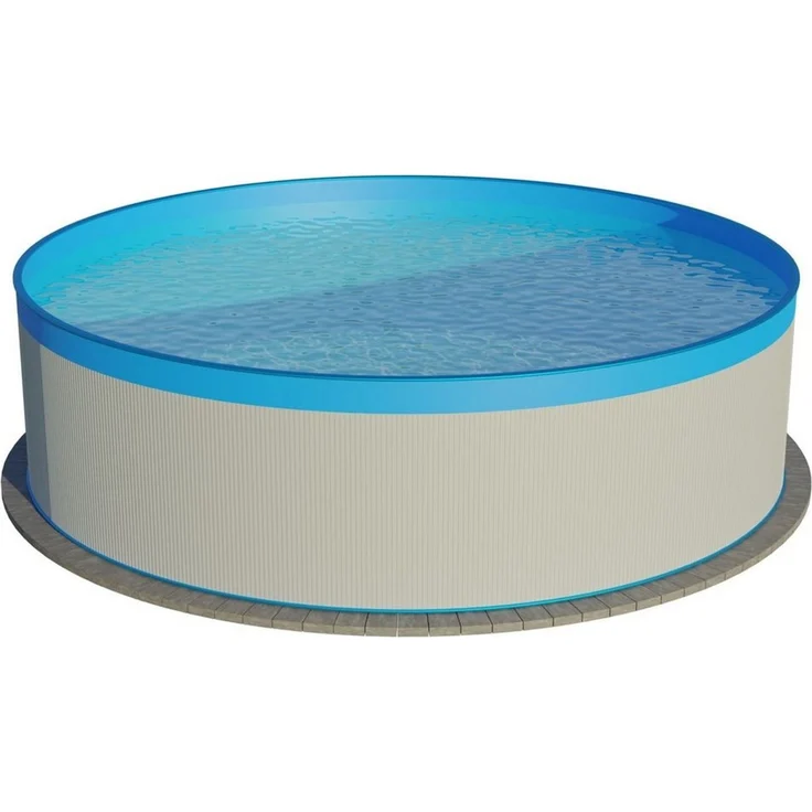 Planet Pool Rundpool Stahlwandpool rund Größe wählbar, 90 cm tief, Stah (Einzelbecken), verzinkte Stahlwand – Bild 5