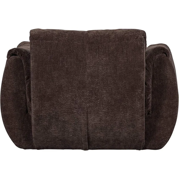 Drehsessel Baggy aus 3D-Chenille-Stoff, modernes Design, Dunkelbraun, bequeme Polsterung – Bild 2