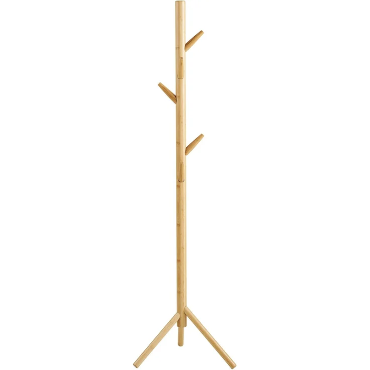 Garderobenständer >Wanaka< in Bambus, Massivholz - 50x163x50cm (BxHxT) – Bild 3