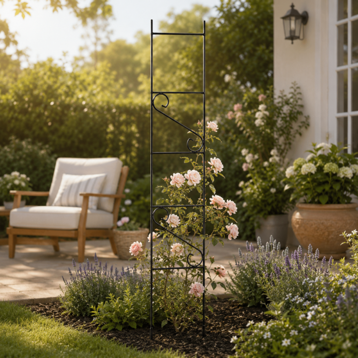 KADAX Gartenleiter, Gartenstütze für Blumen, Rosen, Kletterer, 150 cm, Pergola – Bild 2