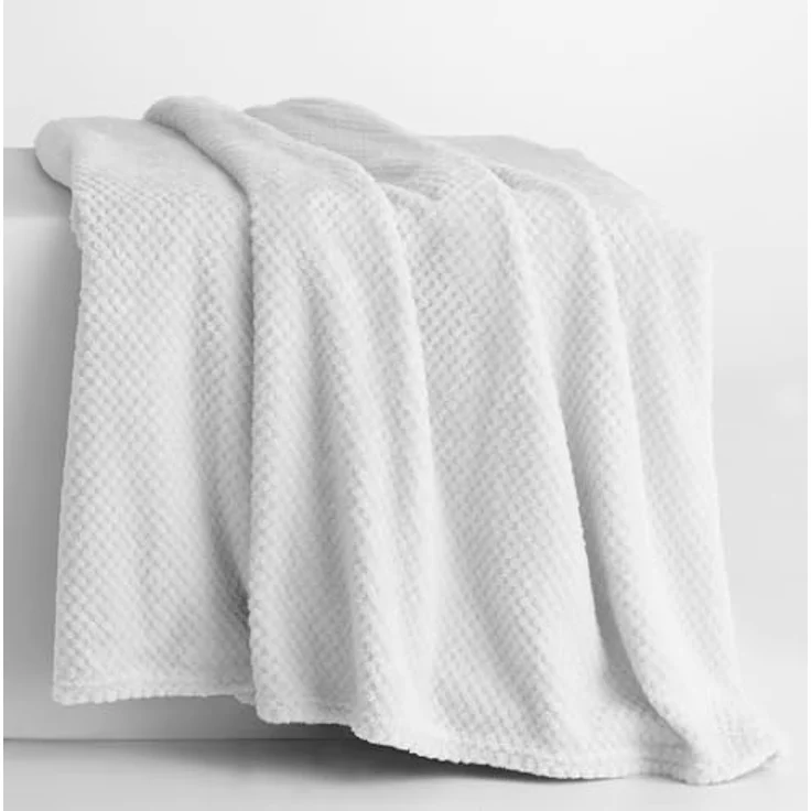 DecoKing Kuscheldecke 150x200 cm weiß Decke Microfaser Wohndecke Tagesdecke Fleece weich sanft kuschelig skandinavischer Stil Henry – Bild 3