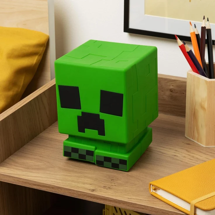 Paladone SquishyGlo Silikon-Lampe Creeper aus Minecraft, offiziell lizenziert, schnurlose, wiederaufladbare Gaming-Lampe für Kinder und Jugendliche, Schlafzimmerdekoration, Sammlerstück – Bild 4