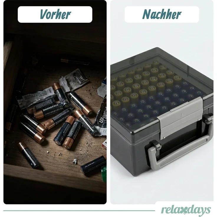 relaxdays Batteriebox für 72 Batterien (1 St), grau – Bild 6