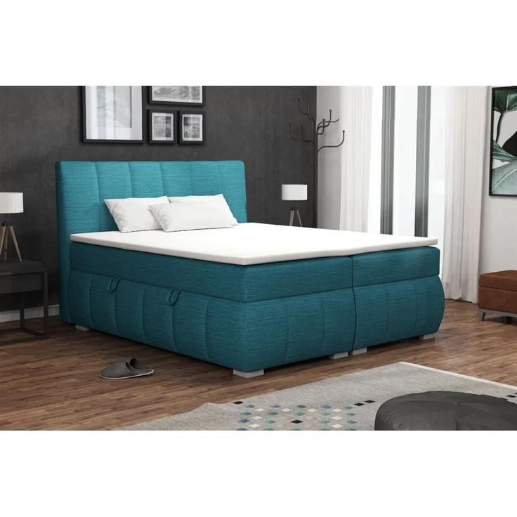 Boxspringbett Schlafzimmerbett VINCENZA 200x200cm inkl. Bettkasten – Bild 1