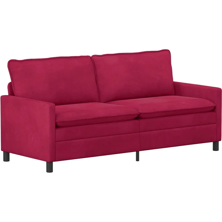vidaXL Sofa Set 2 pcs Weinrot Samt 3417131 – Bild 3
