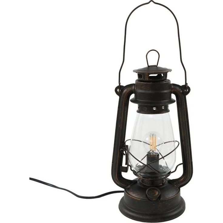 Lindby Tischleuchte Raisa, Metall, Braun IP20, 1 x 40 W – Bild 5