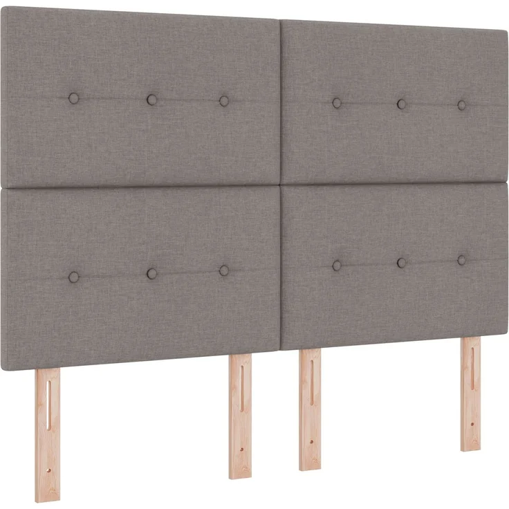 vidaXL Boxspringbett mit Matratze Taupe 140 x 200 cm Stoff 3454159 – Bild 4