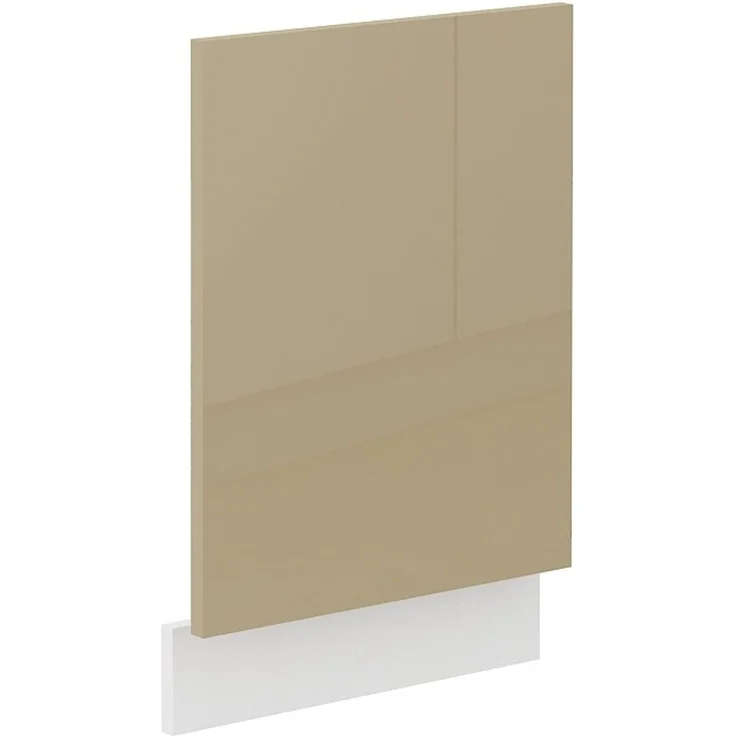 Frontblende Geschirrspüler integriert 45 cm Cappuccino Hochglanz Küche Lara – Bild 1
